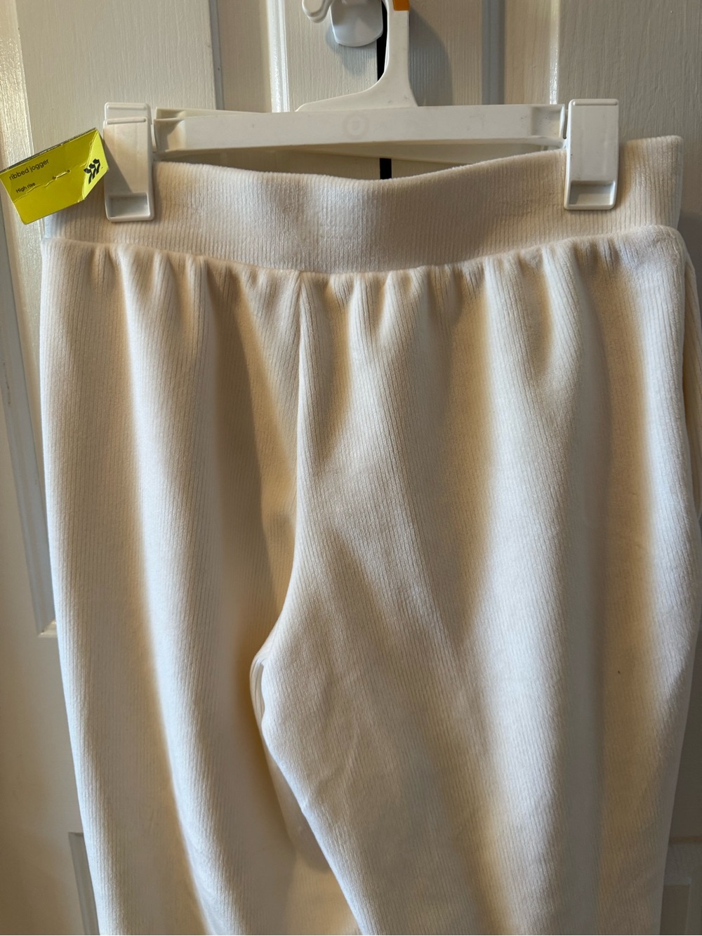 Women's Velour Ribbed High Rise Jogger
Sweatpants - All In Motion Cream
M - Picture 6 of 13